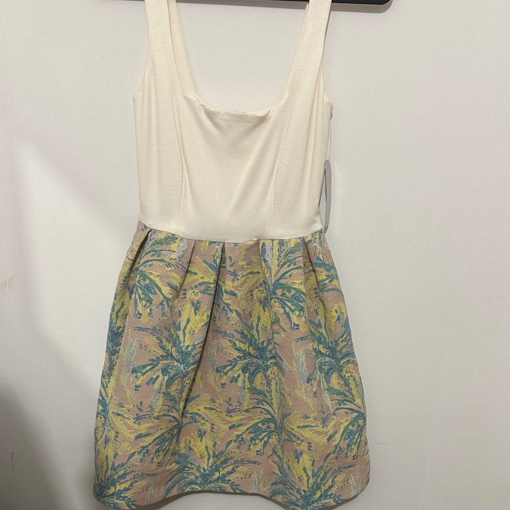 Chic Cream and Multicolor Mini Dress